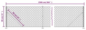 Recinzione a Rete con Flangia Verde 0,8x25 m