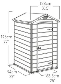 Casetta Da Giardino In Resina 129x103x196H Cm Manor 4x3 Beige Keter