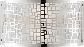 Applique a parete maya cromo 2 luci attacco e14 32x9x17cm in acciai...