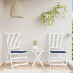 Cuscini Per Pallet 2 Pz Blu Marino 40x40x3 Cm İn Tessuto Oxford /