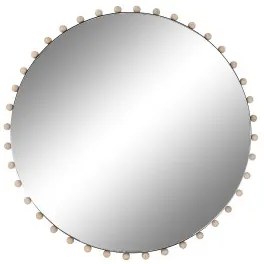 Specchio da parete Home ESPRIT Nero Naturale Cristallo Ferro Moderno Palle 113 x 4,5 x 113 cm