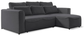 Divano letto angolare grigio scuro (variabile) Homely Tommy - Miuform