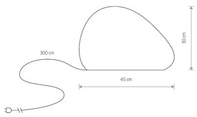 Nowodvorski Lighting Lampada da esterno Stone S, 45 x 30 cm, bianco, plastica, IP44