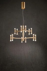 Sospensione candles in metallo e alluminio oro spazzolato d.70cm a ...
