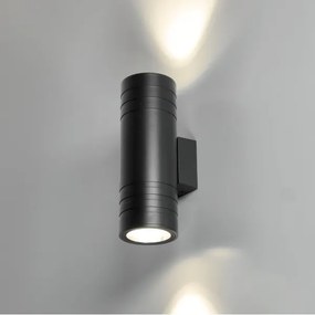 Applique da esterno 2xGU10/35W/230V IP54 arrotondato nero