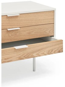 Mobile TV bianco-colore naturale effetto rovere 180x52 cm Sierra – Teulat