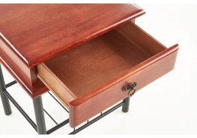 Comodino FIONA 55x48 cm marrone/nero