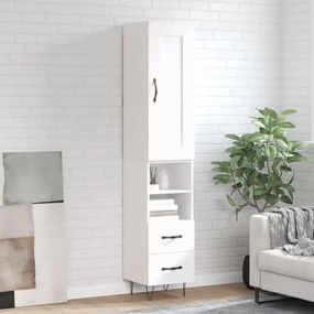 Credenza Bianca 34,5x34x180 Cm İn Legno Multistrato /