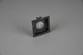 Kenai faretto da incasso quadrato orientabile nero l. 9,2cm 1 luce ...