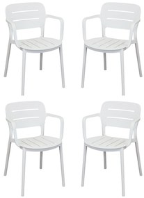 HAZEL - set 4 poltrone in polipropilene impilabili