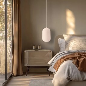 Lampada a sospensione con cavo CRESTO 1xE27/40W/230V bianco