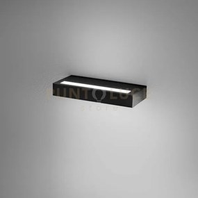 Gap521- applique led biemissione in alluminio nero dimmerabile 3000...