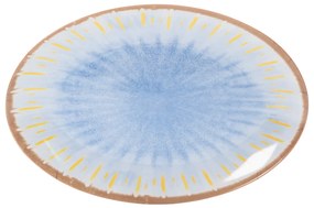 Piatto ovale 35 cm in melammina blu Soler