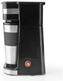 Nedis KACM300FBK - Macchina da caffè per una tazza 0,4 l con travel tazza
