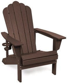 Sedia da giardino in plastica marrone Adirondack – Bonami Selection