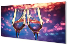 Rivestimento parete cucina Sfondo di bicchieri di champagne colorati 100x50 cm