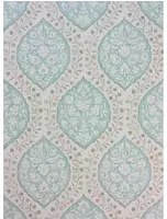 Nina Campbell Carta da parati Marguerite - Aqua/ Taupe