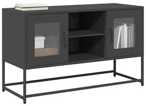 Mobile Tv Nero 100,5x39x60,5 Cm İn Acciaio /