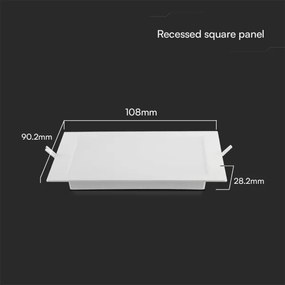 Lampada LED da incasso SAMSUNG CHIP LED/3W/230V 6500K 9x9 cm bianco