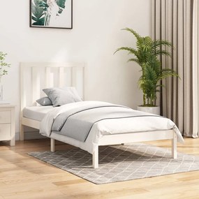 Giroletto İn Legno Massello Bianco 75x190 Cm Small Single /