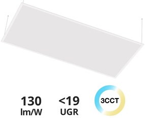 Pannello LED a Sospensione 120x60 42W CCT UGR19 con driver Philips Colore Bianco Variabile CCT