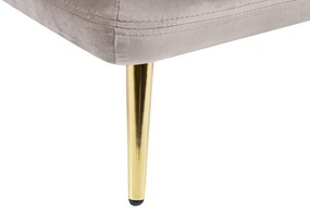 Chaise longue sinistra velluto beige e grigio GONESSE Beliani
