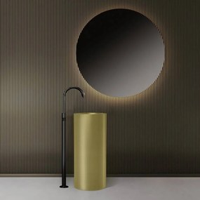 Kamalu - Lavabo da terra freestanding con drenaggio a pavimento finitura oro |