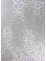 Tapete Peacock von Osborne & Little - Pebble/ White