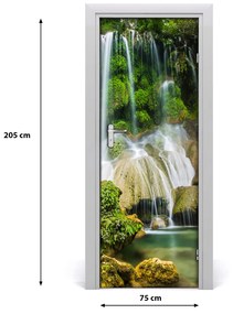 Adesivo per porta Cascata nella giungla 75x205 cm