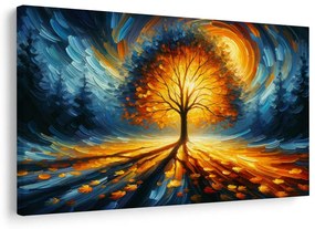 Quadro su tela – Albero della vita al centro di una foresta scura