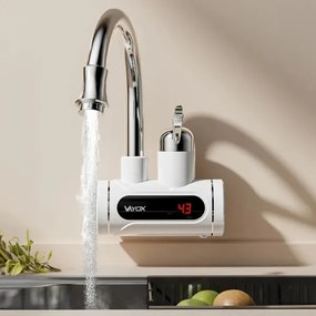 Scaldabagno istantaneo con LED display 3000W/230V IPX4 bianco