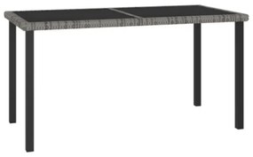 Tavolo da Pranzo da Giardino Grigio 140x70x73 cm in Polyrattan