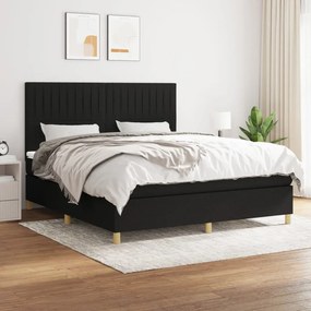 Giroletto A Molle Con Materasso Nero 160x200 Cm İn Tessuto /