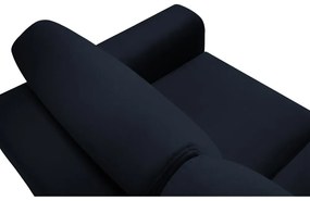 Divano blu scuro allungabile e con contenitore con rivestimento in velluto 235 cm Kyoto – Cosmopolitan Design