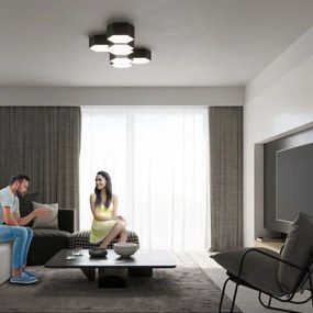 Sollux SL.1059 - Plafoniera SUNDE 2xE27/60W/230V 11,5 cm nera