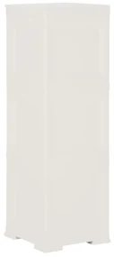 Armadietto in plastica 40x43x125 cm effetto legno bianco angora
