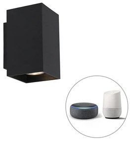 Lampada da parete moderna intelligente nera incl. 2 GU10 WiFi - Sandy
