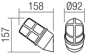 Redo 90203 - Applique da esterno TRITON 1xE27/28W/230V IP54 rame