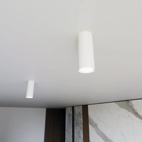 Plafoniera TECNO 1S da soffitto, base GU10, Bianca Colore Bianco