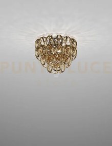 Giogali lampadadario a soffitto 40 cristallo oro e cromo lucido 2 l...