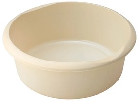 Lavorazione rotonda in plastica color crema, ø 34 cm - Addis