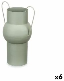 Vaso Verde Acciaio 22 x 32 x 14 cm (6 Unità)