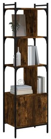 Libreria con anta rovere fumo 44,5x30x154,5cm legno multistrato