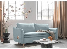 Divano in velluto azzurro 225 cm Charming Charlie - Miuform