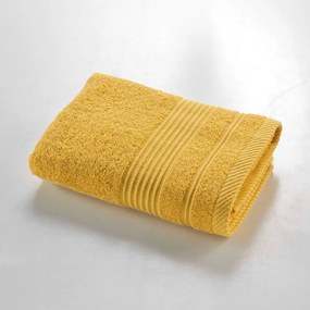 Asciugamano giallo in spugna di cotone 50x90 cm Tendresse - douceur d'intérieur