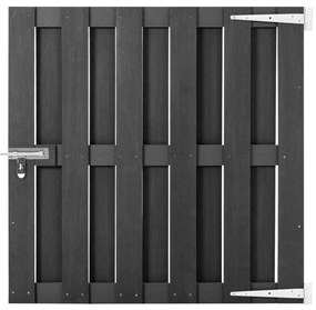 Cancello Da Giardino İn Wpc 100x100 Cm Grigio /