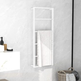 Portasciugamani Bianco 45x10x115 Cm İn Acciaio /