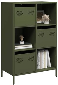 Credenza Verde Oliva 68x39x103,5 Cm İn Acciaio /