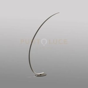 Iole pt - lampada da terra titanio a led 3000k 1500lm 30w dimmerabile