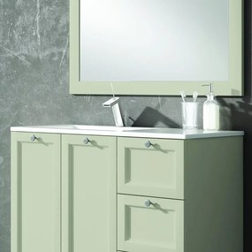 Lavabo a incasso rettangolare vasca a sinistra Flat L 101 x H 18 x P 46 cm in ceramica bianco lucido
